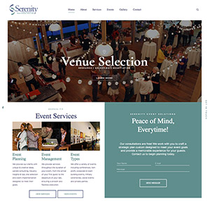 serenity event solutions website